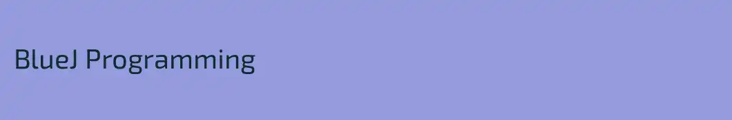BlueJ Programming